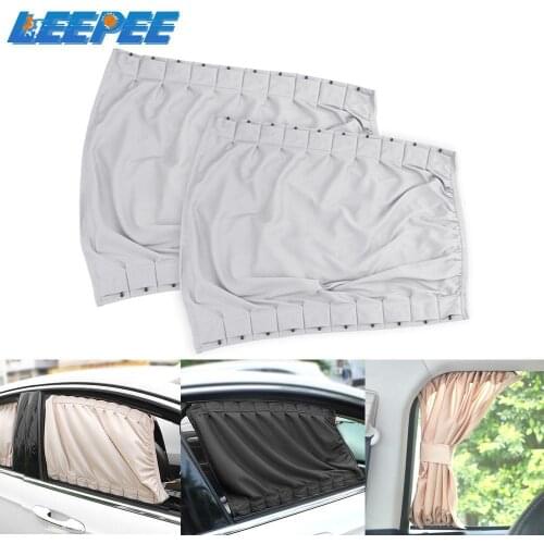 2pcs/Set Universal Car Side Window Sunshade Curtains Auto Windows Curtain Aluminum Alloy Car Curtain Sun Visor Blinds Cover