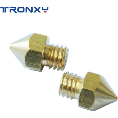 Nozzle 0.2mm 0.3mm 0.4mm 0.5mm 0.6mm 1.0mm Copper 3D Printers Parts Extruder Threaded 1.75mm Filament Head Brass Nozzles Part