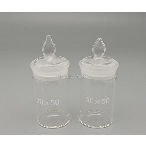 Glass Weighing bottle Transparent Low / high type Labortary Glassware Sealed Bottle Specific Gravity Bottle For School Lab