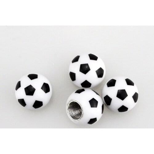 Universal Football Design Biycle Car Truck Motorcycle Wheel Tire Valve Caps Dust Dustproof Cap 4pcs