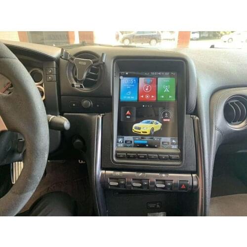Vertical Screen Tesla Style For 2008-2015 Nissan GTR Car Dvd Multimedia Player retains the original car CD player Auto radio