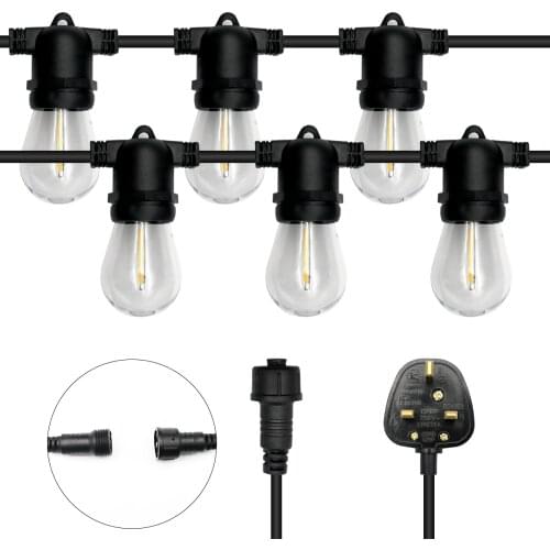 Ip65 Commercial Grade Extendable Led Party Lights Outdoor S14 Led String Light For Patio Garden Holiday Wedding Lights Christmas