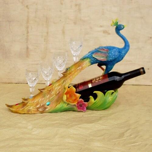 1PC Resin Chef Wine Rack Wine Stand Cook Wine Bottle Holder Home Wine Ornaments Shelf Crafts Rack Shelf for Party KI 2082