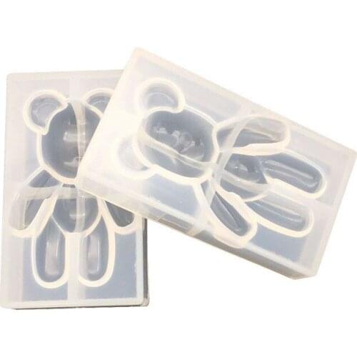 1pc Fashion Silicone Bear Shape Animals UV Molds for Resin Jewelry DIY Mold Resin Molds for Jewelry DIY Kids Toys Key Chain