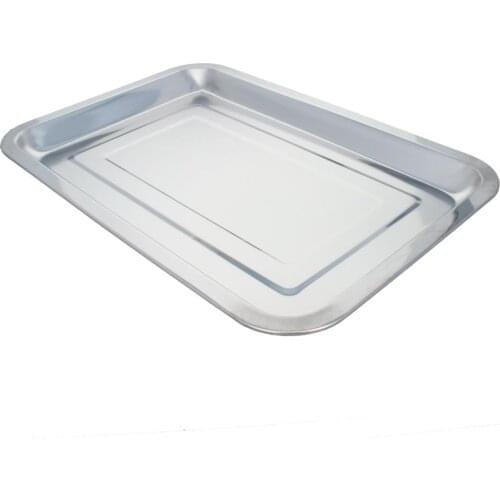 Stainless Steel Thickened Rectangular Plate Grill Fish Rack Grill Food Tray Container Reusable Dish Drying Dish