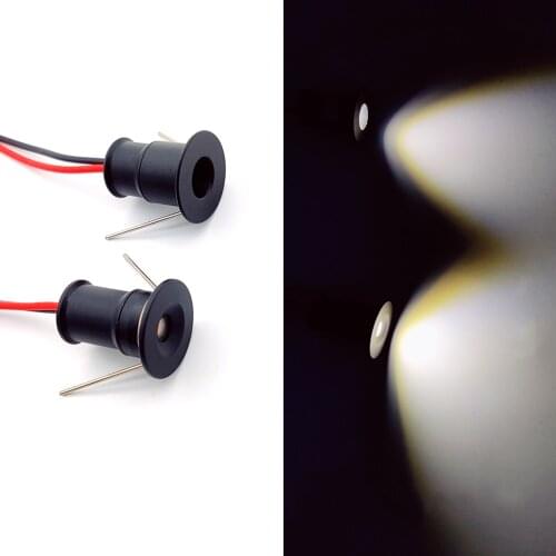 10pcs Mini Spotlight with Transformer LED Downlight Ceiling Spot Light 1W DC12V Cabinet Stair Light Jewelry Display Lamp IP65