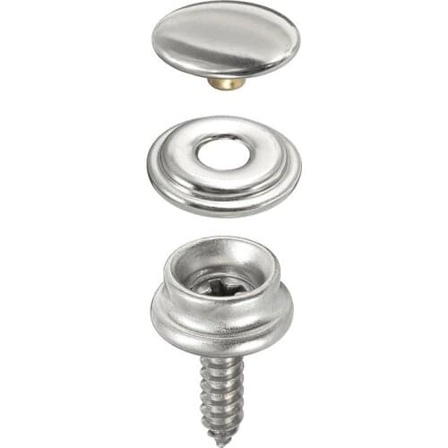 30pcs Snap Fastener Stainless Canvas Cap Screw Kit For Tent Boat Marine Canvas Cover Tools Sockets Buttons Car Canopy Kits