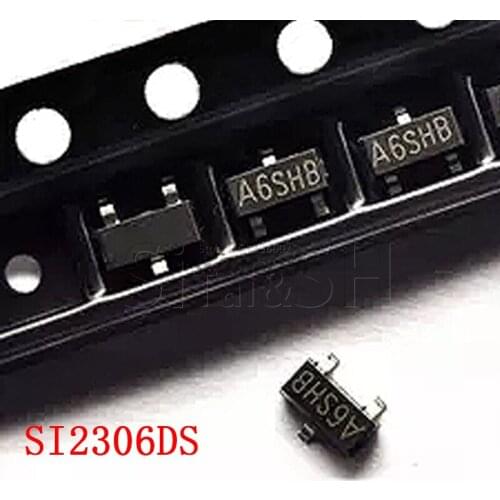 50pcs SI2306DS SOT23 SI2306 SMD SOT SOT-23 N-Channel 30-V (D-S) MOSFET new and original