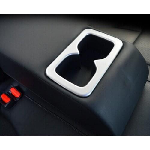 Car Accessories For Nissan Pulsar / Sentra / Sylphy 2012-2016 ABS Chrome Interior Rear Seat Tea Water Cup Holder Molding Trim
