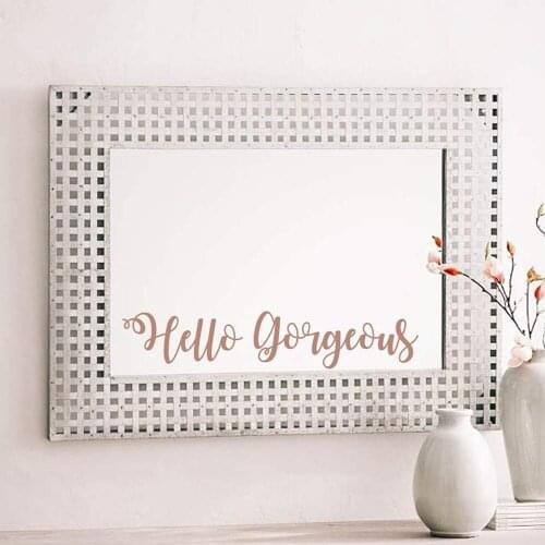 Free shipping Hello gorgeous Wall Art Decal Wall Art Sticker Murals for Living Room Company School Office Decoration Removable