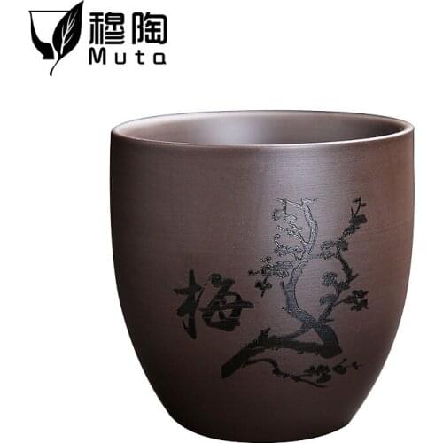 Tea Cup Japanese Cup Pottery Tea Bowl Ceramic Cups Vintage Teacup Kung Fu Teaware Drinkware Container Handmade Pu'er Bowls