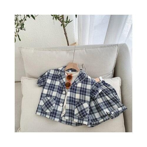 Childrens Blazer Suit 2021 Summer New Korean Baby Boys Short-sleeved Blazer Coat+shorts Suit Two-piece Baby Boys Fashion Suit