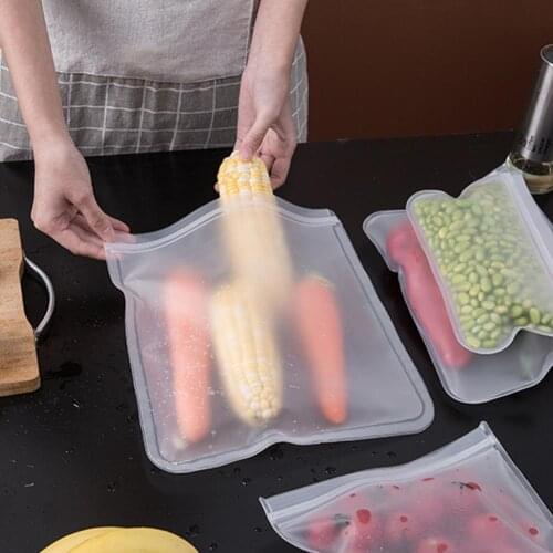Sealed Bag Eco-friendly Translucent EVA Airtight Preservation Food Container Freezer Moisture-proof Bags Kitchen Supplies