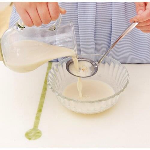 Mesh Stainer Kitchen Fine Vegetable Stainless Steel Colander Sifter Sieve Handheld Screen Mesh Funnel Kitchen Gadgets