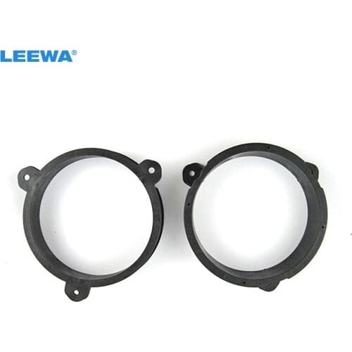 LEEWA 2pcs Car Stereo Front Speaker Spacer Mat for Trumpchi GS5 Front & Rear Door Plates Bracket Spacers Refit Holder Rings