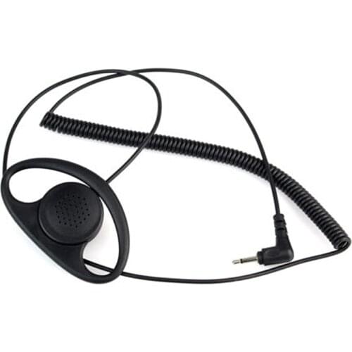Hot 3.5MM Listen Only D Shape earphone headset Earpiece Earhook FOR SPEAKER MIC MOTOROLA KENWOOD Walkie-talkie