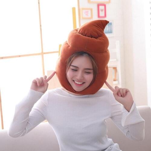 Great costume hats for Halloween soft comfy to wear Cute Poop Salt Fish Shape Soft Warm Earflap Hat Beanie Cap Party Photo Props