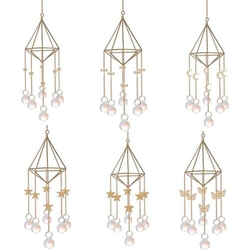 Sun Catcher Fabulous Sparkling Window Wind Chimes Faux Crystal Wind Chimes Pendant Geometrical for Garden