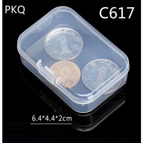 Small Transparent Plastic Storage Box Clear Rectangle Multipurpose display box For Card/Sundries Organizer Holder