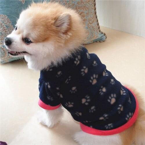 Warm Fleece Pet Dog Clothes Cute Printed Pet Coat Puppy Dogs Shirt Jacket French Bulldog Pullover Camouflage Dog Clothing #2