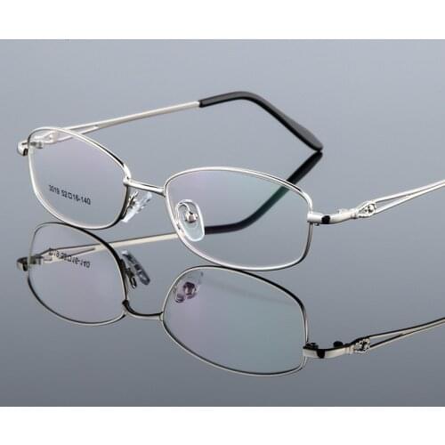 Titanium Alloy Glasses Frame Female Ultra-light Metal Glasses Frame Can Be Equipped With Prescription Lenses Reading Glasses