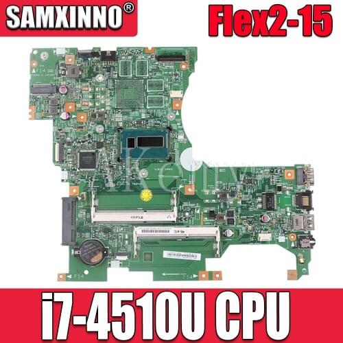 High quality For Lenovo Flex2-15 Laptop Motherboard With i7-4510u CPU With Heatsink Fan 5b20g36374 MB 100% Tested Fast Ship