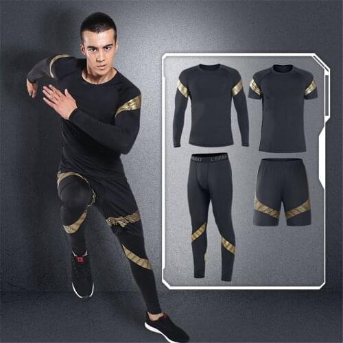 WWKK 2020 Mens Yoga Breathable Gym Sport Wear Sets Compression Men Sports Suit Running Bodybuilding Tights Fitness Clothing Kit