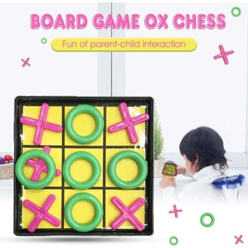 2 Styles Board Game OX Chess Parent-Child Interaction Leisure Interactive Game Intelligent Educational Toys For Entertainment