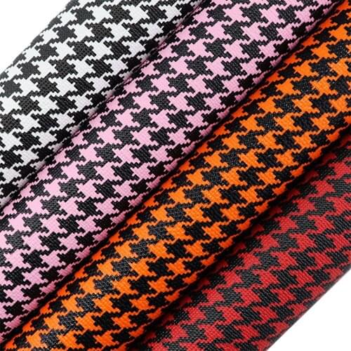 30x134cm Roll Bird Plaid Artificial Synthetic Faux Leather Fabric For Bows Handbags Earring DIY Home Decorations BH436