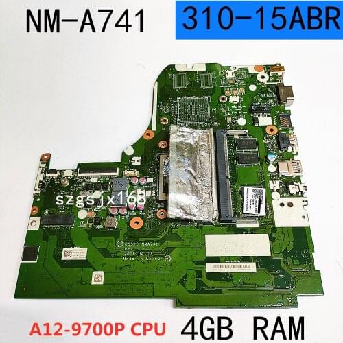 A12-9700P CPU RAM 4G FOR Lenovo Ideapad 310-15ABR Laptop motherboard CG516 1NM-A741 motherboard tested 100% work