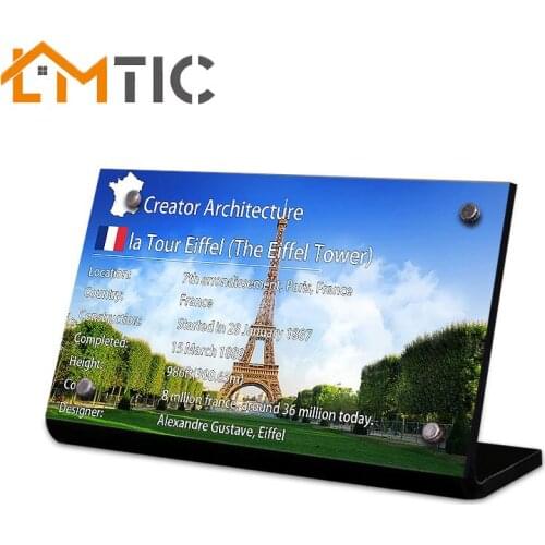 Acrylic display stand brand used for 21019 French Eiffel Tower building