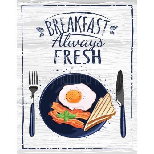 ENGLISH BREAKFAST ALWAYS FRESH METAL TIN SIGN POSTER WALL PLAQUE