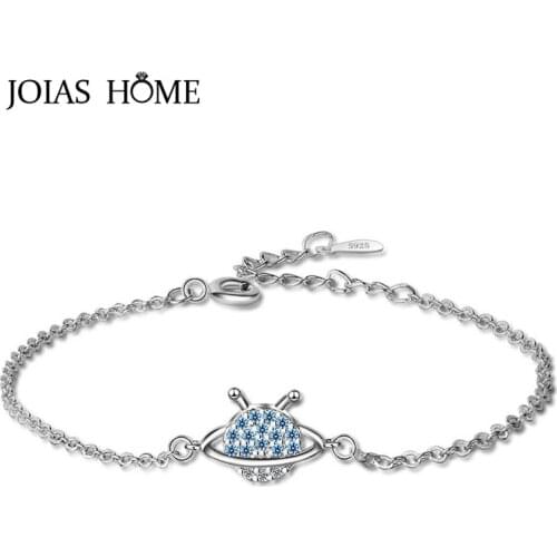 JoiasHome 925 Sterling Silver Bracelet Korean Blue Starry Bracelet Female Simple Personality Classicparty Gift Wholesale