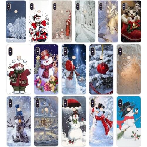 193SD Animated Winter snowman snow Soft Silicone Tpu Cover phone Case for xiaomi redmi 5A 5Plus note 5 5A Pro mi 6