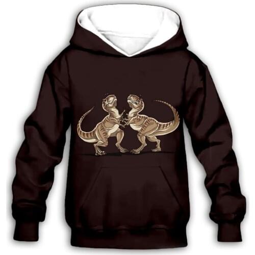 Kids Baby Boy Girl Toddlers anime dinosaur print 3d Hoodies Cartoon Tracksuit Children wear Set Cute Sweatshirts -4