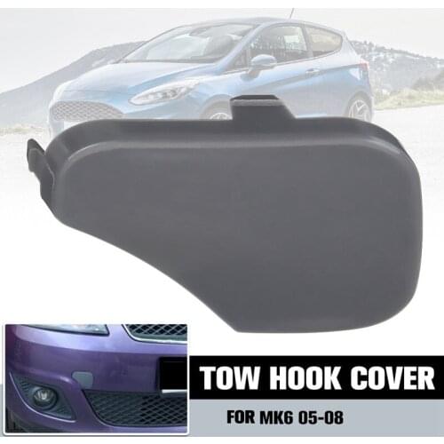 For Ford Fiesta MK6 2005-2008 Front Bumper Tow Hook Cover Towing Hole Lid Trailer Trim Cap Plate Traction Shell Cover