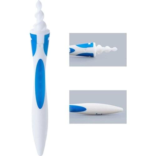 Soft Spiral Earpick Spooon 360 Degree Ear Cleaner With 16 Replacement Heads Ear Wax Cotton Swabs Remover Cleaning Tools