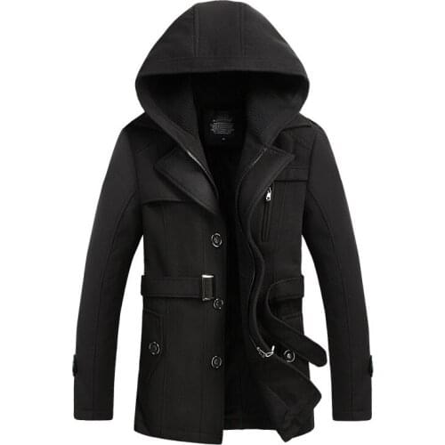 Plus Winter Men Jacket Size New Woolen Coat Mens Jackets Overcoat Male Coats Casaco Inverno Masculino KJ257