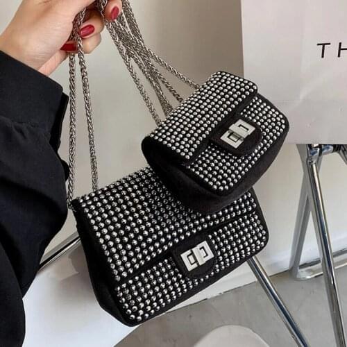 Diamond Square Mini Crossbody bag 2021 New High-quality PU Leather Womens Designer Handbag Luxury brand Shoulder Messenger Bag