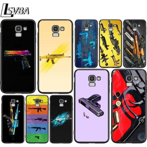 AK shooting so cool gun for Samsung Galaxy J2 J3 J4 Core J5 J6 J7 J8 Prime duo Plus 2018 2017 2016 Soft Black Phone Cover