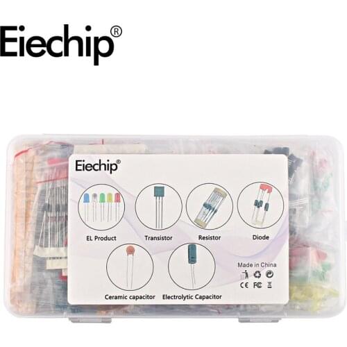 Metal film Resistor assortment kit led diodes Electrolytic Capacitor Ceramic set transistor Pack diy electronic components Kits