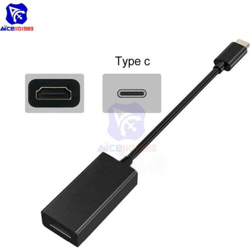 Diymore Type C Male Adapter to HDMI Female Socket Connector 4K for MacBook Pro 2016 2017 2018 iMac 2017 ChromeBook Pixel