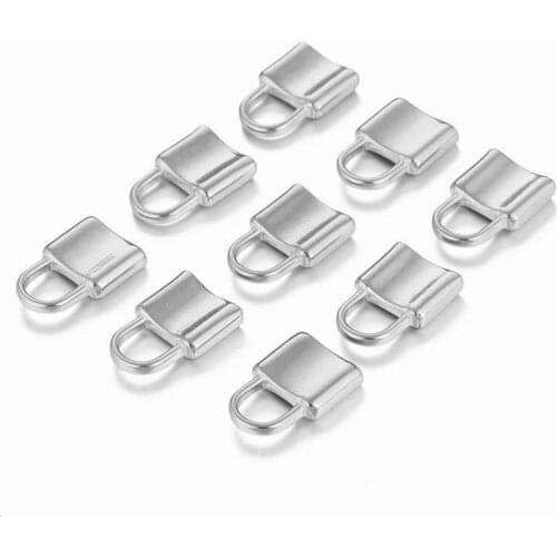 5pcs/Lot Real Stainless Steel Lock DIY Charms Pendants for Jewelry Findings Accessories Wholesale