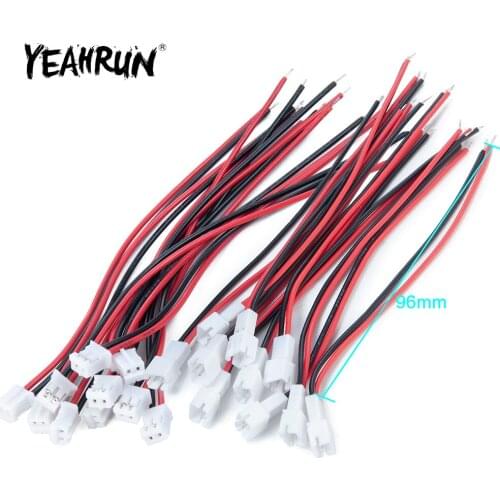 YEAHRUN 10Set JST-PH 2.0 Male and Female Battery Connector Cable for Axial SCX24 1/24 RC Crawler Car Truck Upgrade Parts