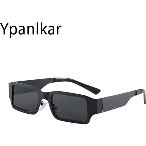 Sunglasses Square Small Frame Metal Glasses Web Celebrity Store Personality Goes With Everything Rectangular Anti-Blue Light