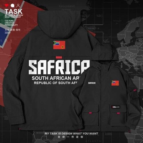 South Africa ZAF men jacket hooded Land Force logo army fan windbreaker new chaquetas hombre casual long sleeve clothes autumn