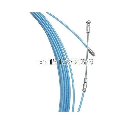 1PCS 3.7mm Rubber Dia Cable Pulling Puller 50 Meter Blue Steel Electrician Wire