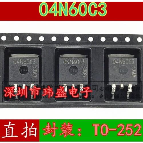 10pcs 04N60C3 SPB04N60C3 4.5A/650V TO-263