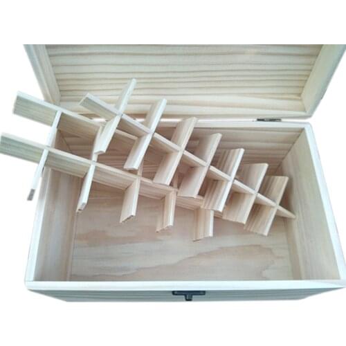 28 Slots Wooden Essential Oil Box Storage Case Organizer Holds 30ml/10ml Oil