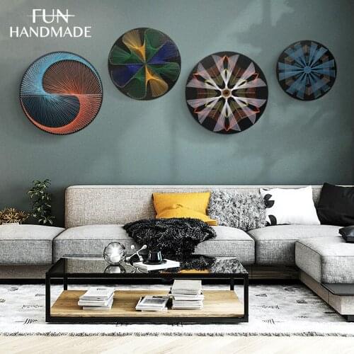 3D DIY Geometric solid Yarn Painting Nail String Art Kit Bird Nest Winding Lines Drawing Painting Home Wall Decor Gift